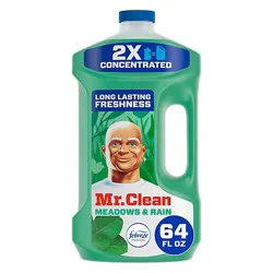 Mr Clean Multi Surface Cleaner 2x Concentrated With Febreze Freshness Meadows And Rain - 64 Fl. Oz.