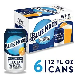 Blue Moon Non-Alcoholic Belgian White 0.45% Abv Cans - 6-12 Fl. Oz.