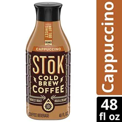 Stok Creamed Cappuccino Cold Brew Dark Roast Iced Coffee - 48 Fl. Oz.