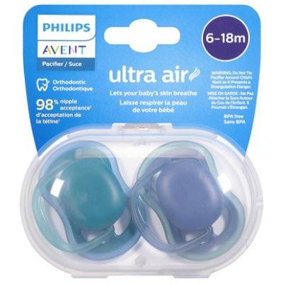 slide 1 of 1, Avent Soother Air 6 To 18 Month X2 - Each, 1 ct