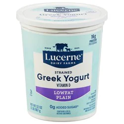 Lucerne Greek Yogurt Reduced Fat Plain - 32 Oz.