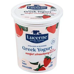Lucerne Non Fat Strawberry Greek Yogurt - 32 Oz
