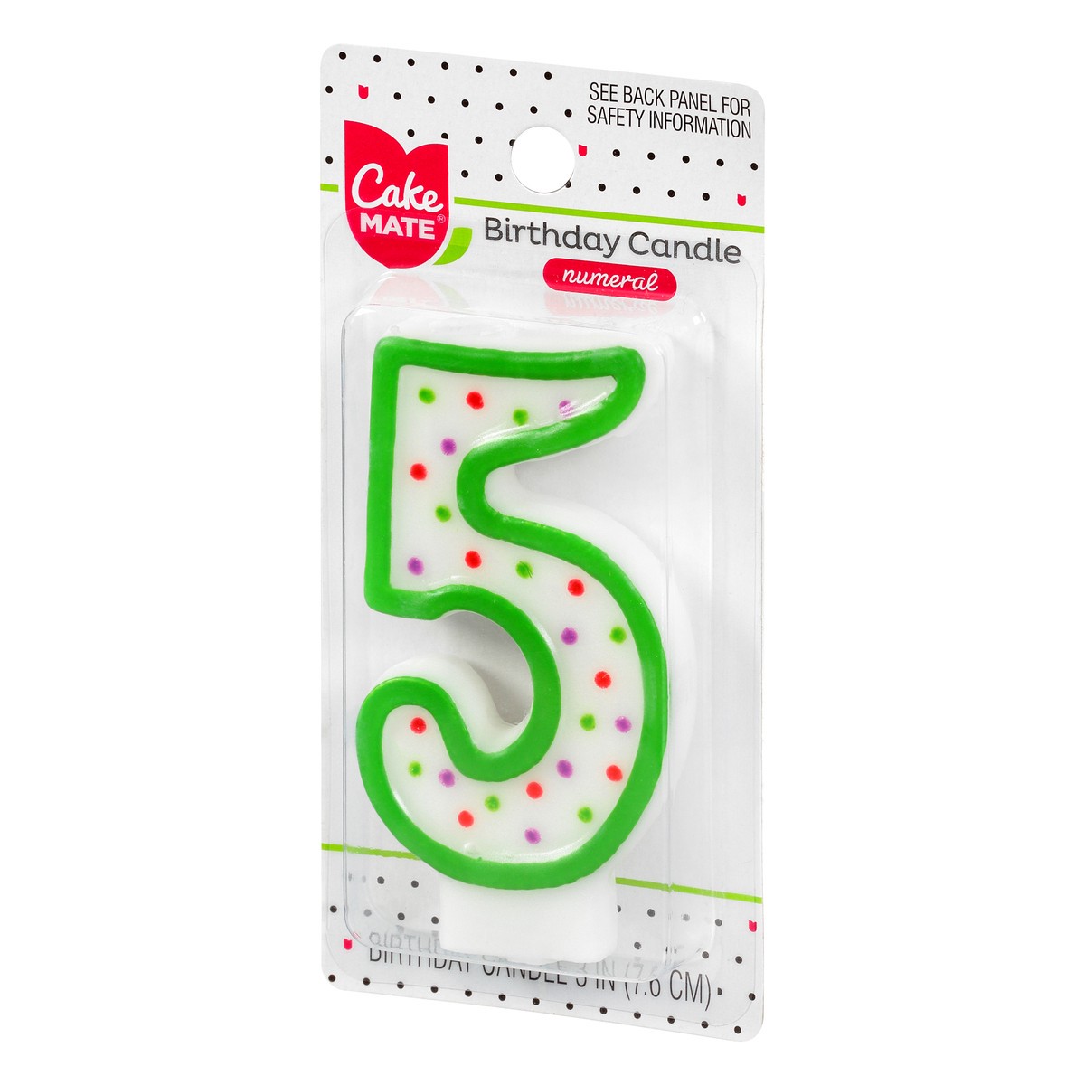 slide 3 of 9, Cake Mate 3 Inch 5 Numeral Birthday Candle 1 ea, 1 ct