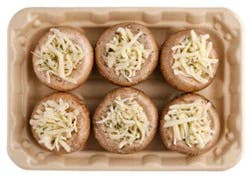 Baby Bella Mushroom Caps Stuffed W/artichoke Cheese - 8 Oz.