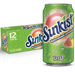 Sunkist Watermelon Lemonade 12-12 Fl. Oz.