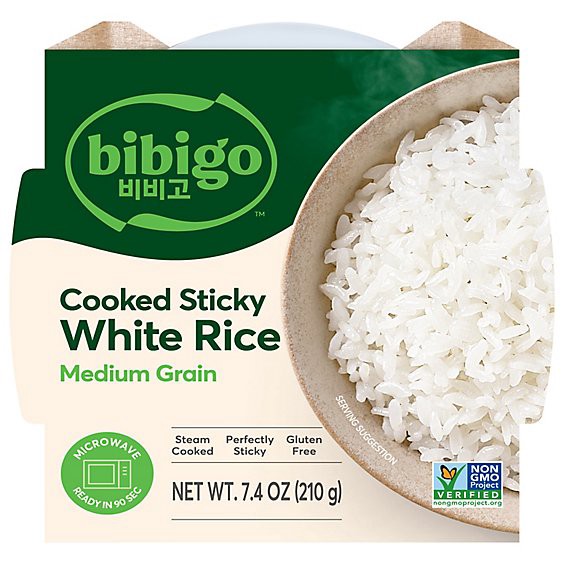 slide 1 of 8, Bibigo Rice White 1 Pack - 7.4 Oz., 7.4 oz