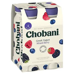 Chobani Lowfat Greek Yogurt Drink Mixed Berry - 4-7 Fl. Oz.