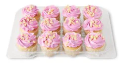 Strawberry Whipped White Cupcakes 12 Count - Each