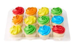 White Colored Whipped Icing Cupcakes 12 Count - Each