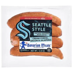Bavarian Meats Seattle Style Bacon Jalapeno Cream Cheese Smoked Sausage - 12 Oz.