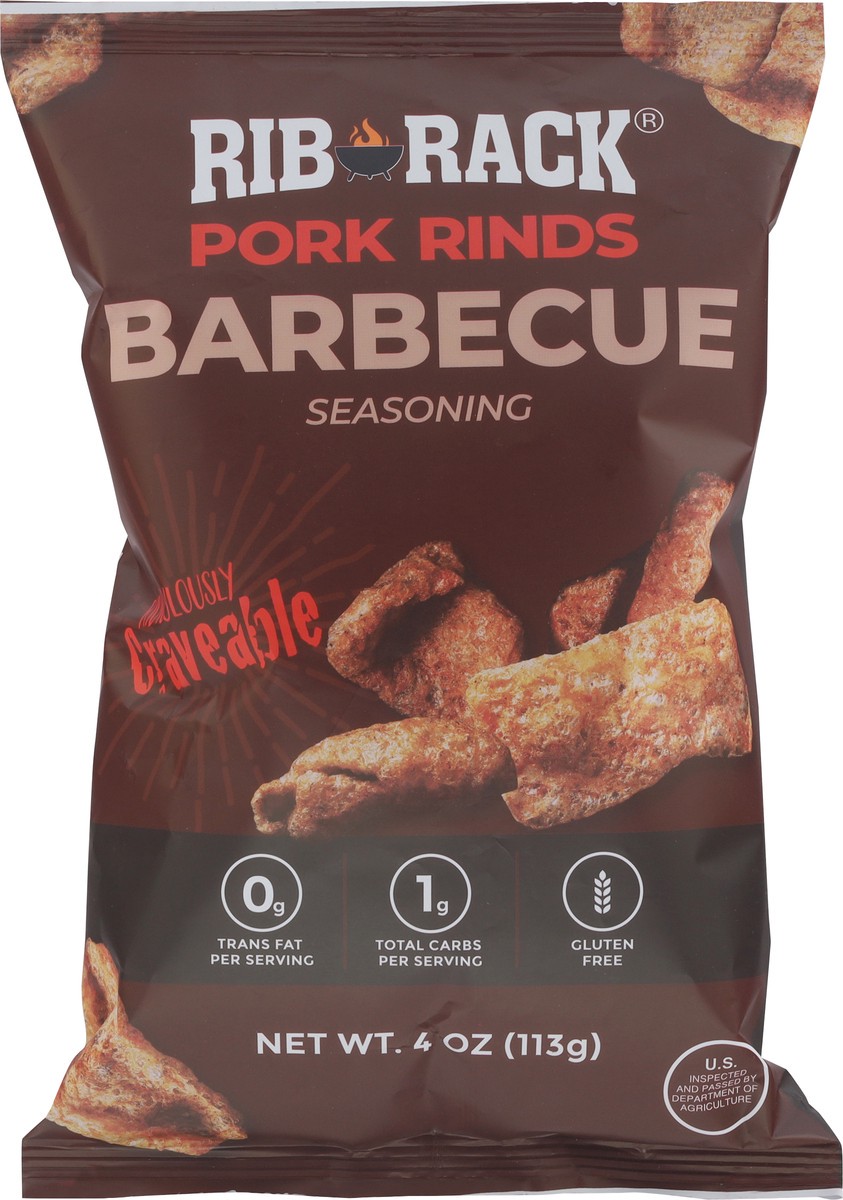 slide 8 of 14, Rib Rack Pork Rinds Barbecue - 4 Oz., 4 oz