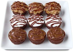 Brownie Bite Assorted Gourmet 9 Cout - Each