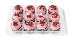 Chocolate And White Peppermint Cupcakes 10 Count - Each