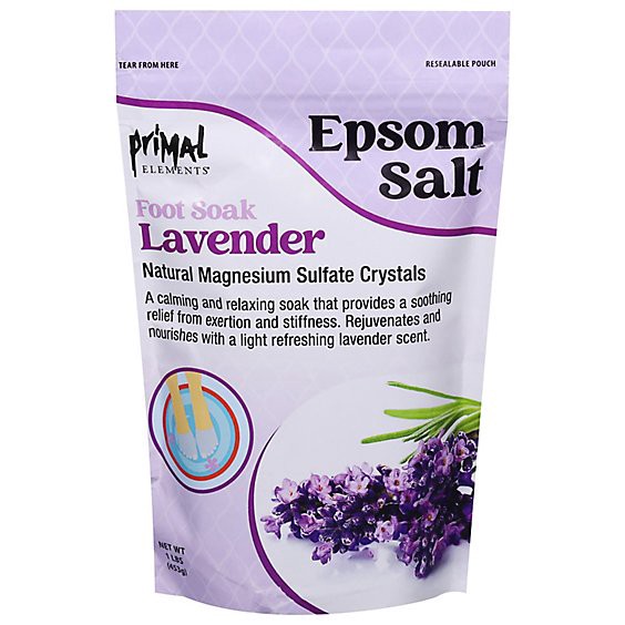slide 1 of 1, Epsom Salt Foot Soak Lavender - 1 Lb, 1 lb
