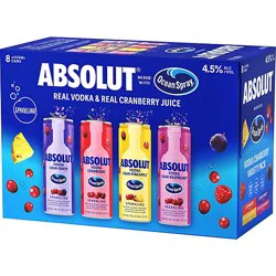 Absolute And Ocean Spray Variety Pack - 8-12 Fl. Oz.
