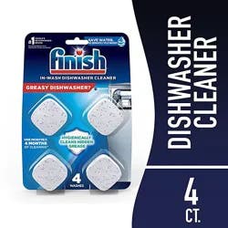 Finish In Wash Dishwasher Cleaner - 4 Count