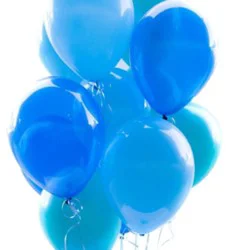 Blue And White Balloons Latex Dozen - Each