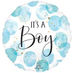 Baby Boy Balloon Mylar Standard 18 Inch - Each