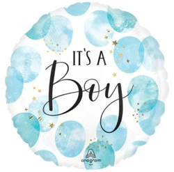 Baby Boy Balloon Mylar Standard 18 Inch - Each
