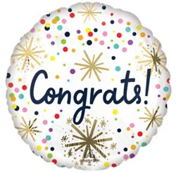 Congratulations Balloon Mylar Standard 18 Inch - Each