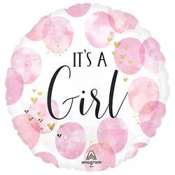 Baby Girl Balloon Mylar Standard 18 Inch - Each