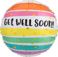 Get Well Balloon Mylar Jumbo 36 Inch - Each