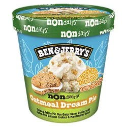 Ben & Jerry's Ice Cream Non Dairy Oat Milk Oatmeal Dream Pie - Pint