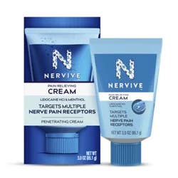 Nervive Nerve Care Pain Relieving Cream Fast Acting Non Greasy Topical Pain Reliever With Maximum S - 3 Oz.