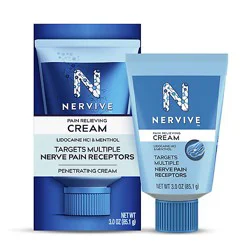 Nervive Nerve Care Pain Relieving Cream Fast Acting Non Greasy Topical Pain Reliever With Maximum S - 3 Oz.