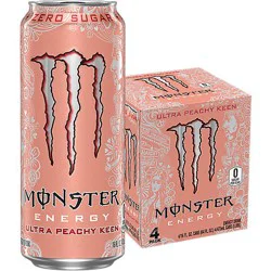 Monster Energy Ultra Peachy Keen - 4 - 16 Fl. Oz.