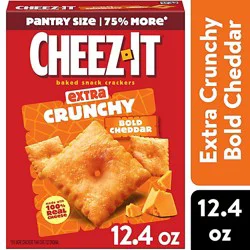 Cheez-It Extra Crunchy Cheese Crackers Bold Cheddar Baked Snack Crackers - 12.4 Oz