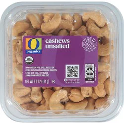 O Organics Cashews Unsalted - 6.5 Oz