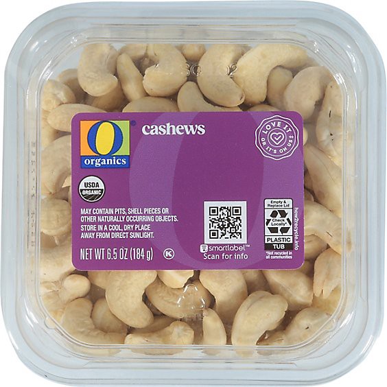 slide 1 of 1, O Organics Cashews - 6.5 Oz, 6.5 oz