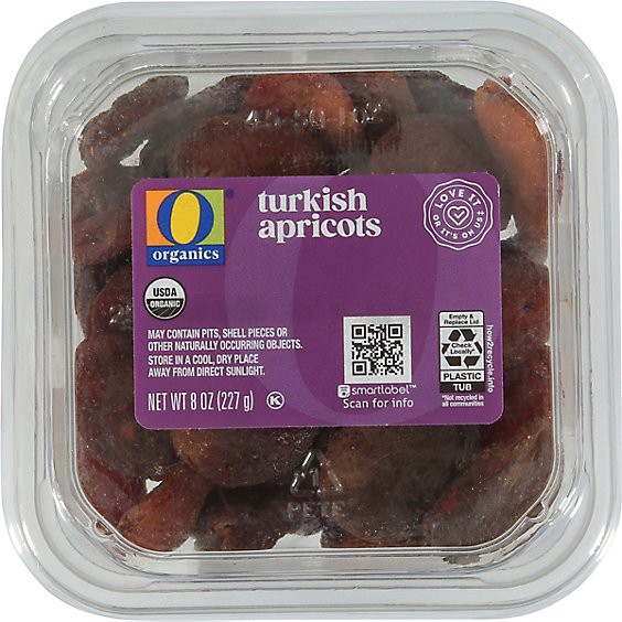 slide 1 of 1, O Organics Turkish Apricots - 8 Oz., 8 oz