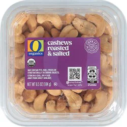 O Organics Cashews Roasted And Salted - 6.5 Oz
