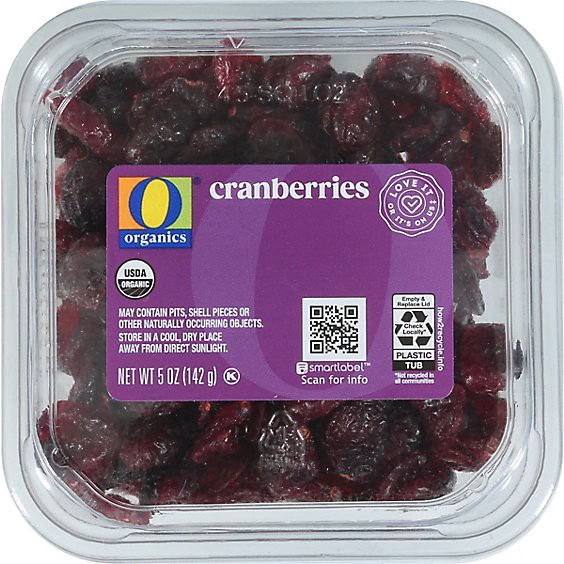 slide 1 of 1, O Organics Cranberries - 5 Oz, 5 oz