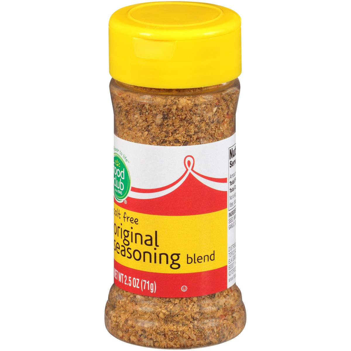 slide 2 of 10, Food Club Original Salt Free Seasoning Blend, 2.5 oz