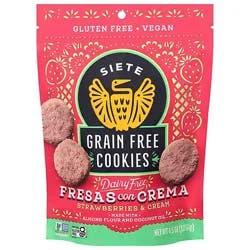 Siete Con Crema Fresas Gluten Free Cookies - 4.5 Oz
