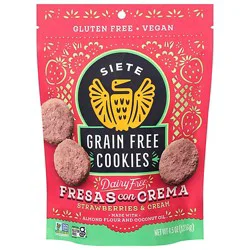 Siete Con Crema Fresas Gluten Free Cookies - 4.5 Oz