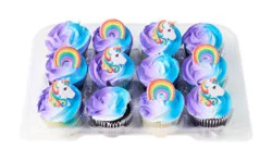 White And Chococolate Unicorn Whipped Cupcakes - 12 Count