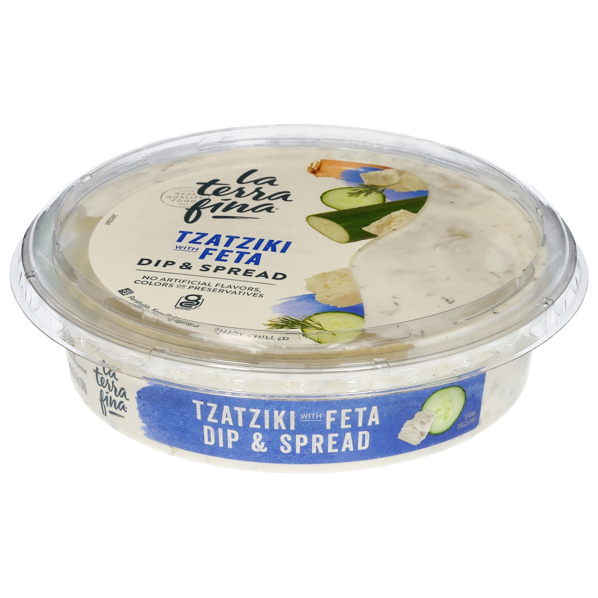 slide 8 of 12, La Terra Fina Tzatziki With Feta Dip - 10 Oz, 10 oz
