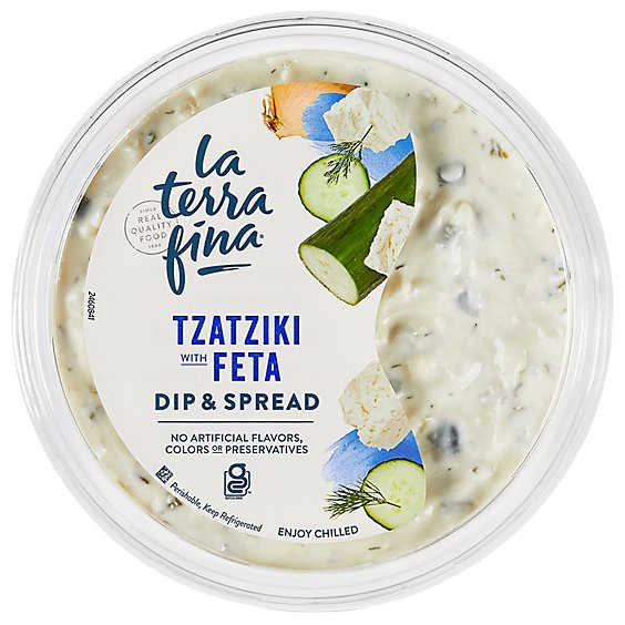 slide 1 of 1, La Terra Fina Tzatziki With Feta Dip - 10 Oz, 10 oz