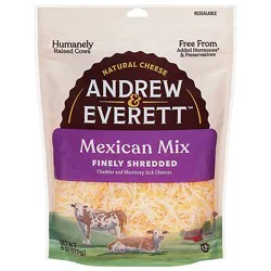 Andrew And Everett Cheese Mexican Mix Shredded - 6 Oz