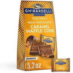 Ghirardelli Milk Chocolate Caramel Waffle Cone Squares Medium Bag - 5.2 Oz