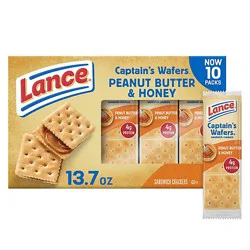 Lance Captain's Wafers Peanut Butter And Honey Sandwich Crackers Multipack - 10-1.37 Oz