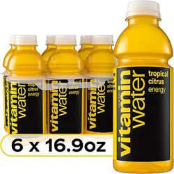 Vitaminwater Energy Tropical Citrus Bottles - 6-16.9 Fl. Oz.