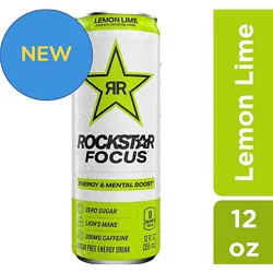 Rockstar Focus Lemon Lime - 12 Fl. Oz.