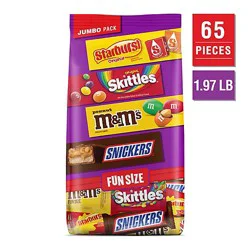 Snickers & M&m's Fun Size Peanut Lover Chocolate Candy Variety Pack Bulk Bag - 22.66 Oz
