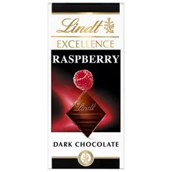 Lindt Excellence Raspberry Dark Chocolate Candy Bar - 3.5 Oz