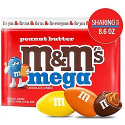 M&m's Mega Peanut Butter Share Size Stand Up Pouch - 8.6 Oz